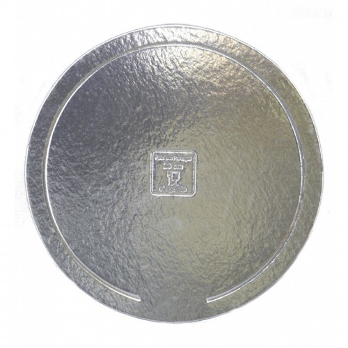 Base/Prato Cartão Prateado 28cm